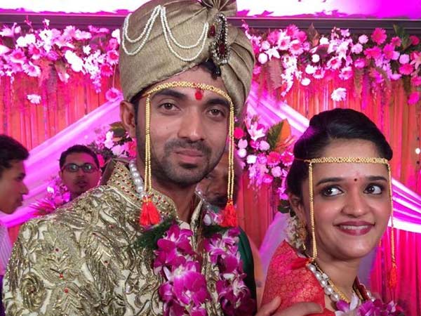 ರಹಾನೆ ಅವರ ಮದುವೆಗೆ ಶುಭ ಹಾರೈಕೆ