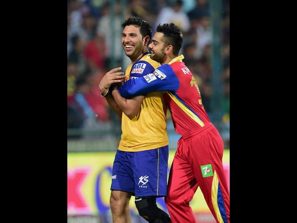 ಗೆಳೆಯರ ಸಮಾಗಮ ಕೊಹ್ಲಿ -ಯುವರಾಜ್