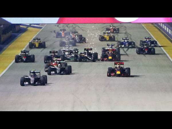 ಫೋರ್ಸ್ ಇಂಡಿಯಾ ಕಾರು ನಿಯಂತ್ರಣ ತಪ್ಪಿದ ಕ್ಷಣ