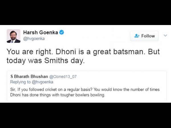 Twitterati slams Harsh Goenka, Pune team owner’s brother, for comments on MS Dhoni 