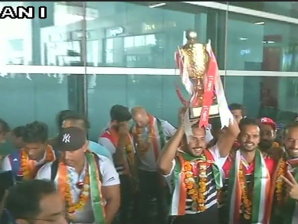 Indian Hockey team arrives in Delhi after winning the Asia Cup Hockey