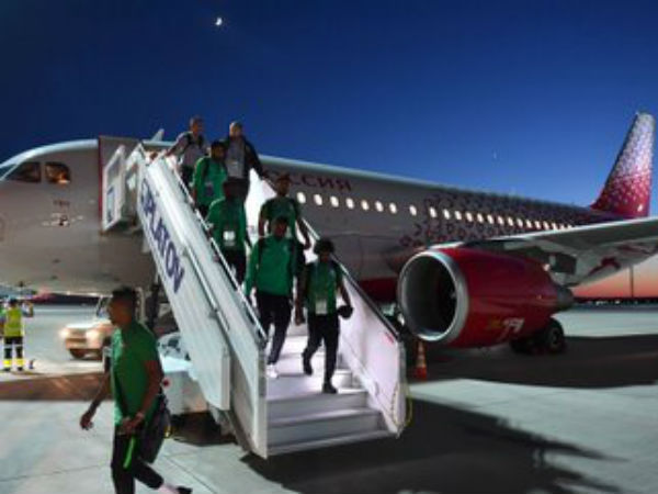 Saudi team lands safely in Rostov after engine fire