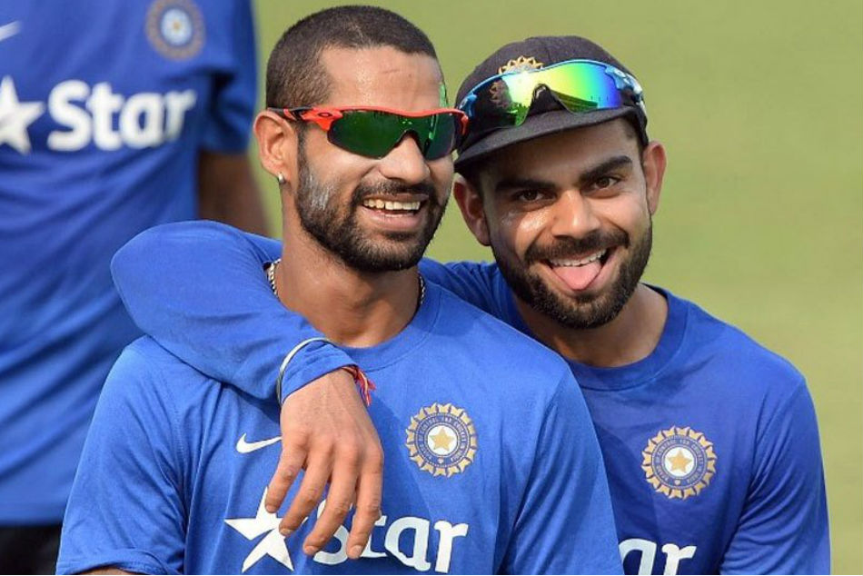 India vs England: Virat Kohli, Shikhar Dhawan do bhangra on the field India vs England: Virat Kohli, Shikhar Dhawan do bhangra on the field
