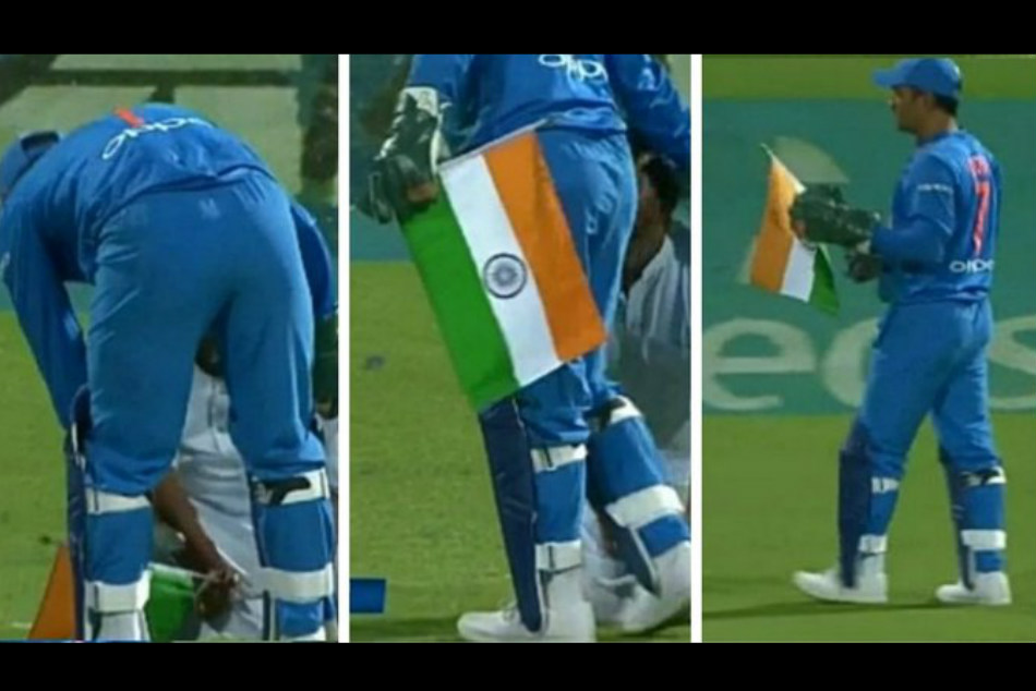 MS Dhoni wins heart with his love for Indian flag as a delirious fan trespasses on the field: Watch MS Dhoni wins heart with his love for Indian flag as a delirious fan trespasses on the field: Watch