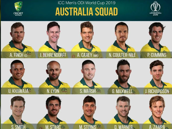 ಆಸ್ಟ್ರೇಲಿಯಾದ ವಿಶ್ವಕಪ್‌ ತಂಡ ಇಂತಿದೆ