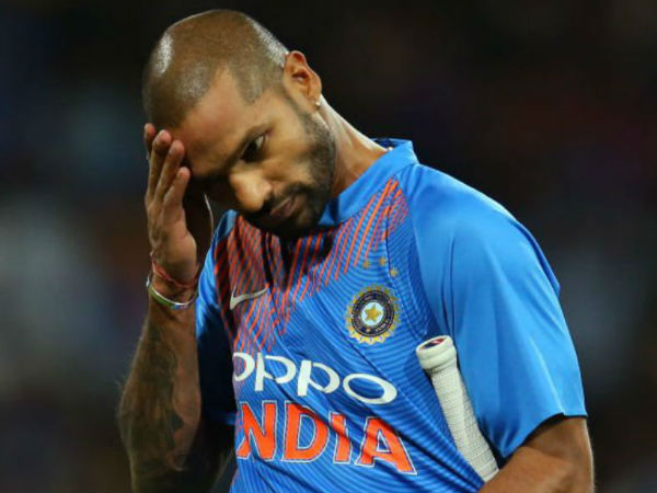 ಶಿಖರ್ ಧವನ್ ಗಾಯಾಳು