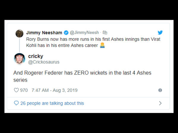 ಆ್ಯಷಸ್‌ಗೆ ಬಂದ ಫೆಡರರ್