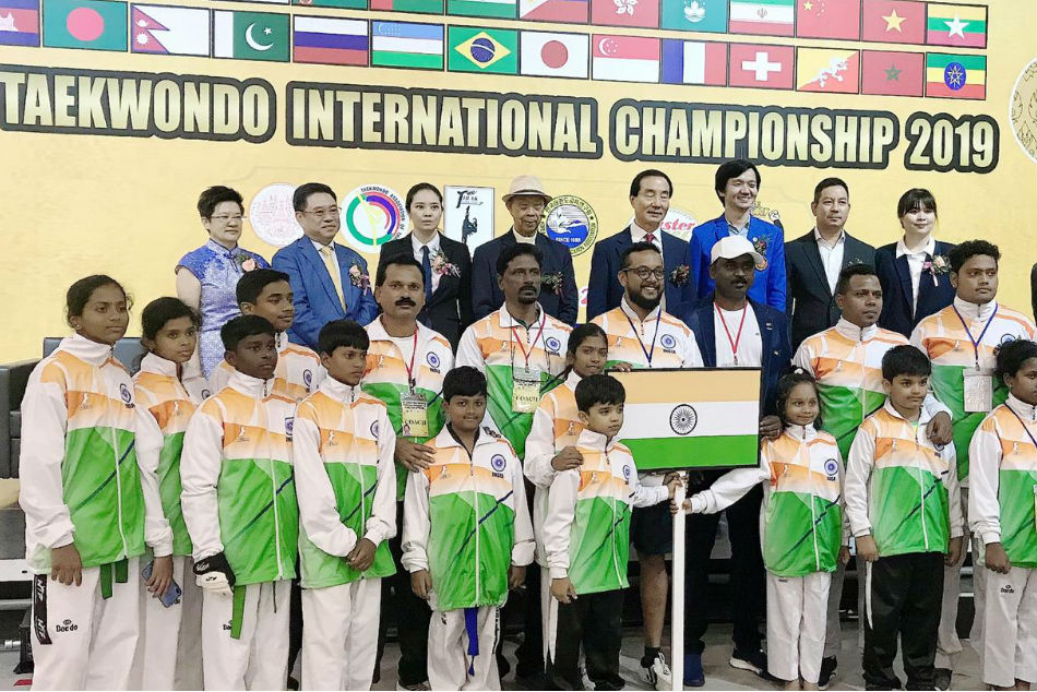 Prathyush Ranganath representing Taekwandoo team India got bronze