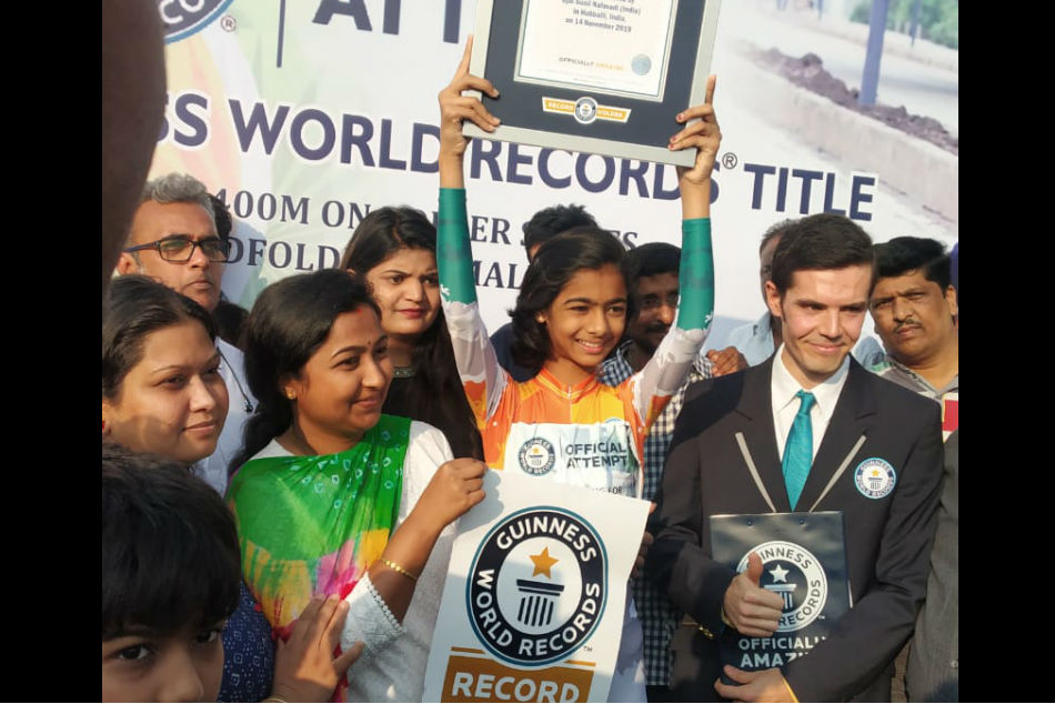 Hubballi skater Ojal writes herself into the Guinness World Record 