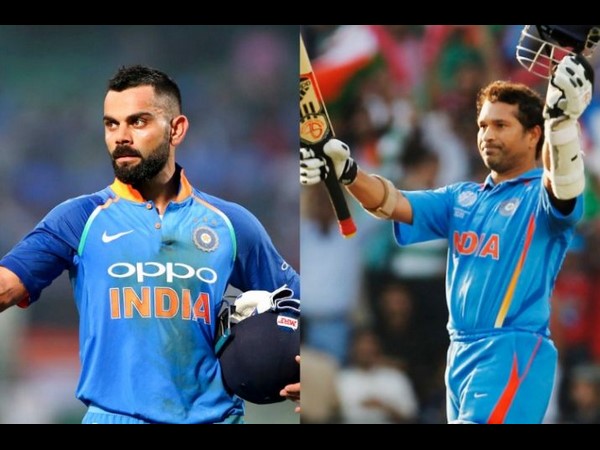 ಸಚಿನ್ ತಂಡೂಲ್ಕರ್ ಮತ್ತು ಹಾಲೀ ನಾಯಕ ವಿರಾಟ್ ಕೊಹ್ಲಿ ಸಚಿನ್ ತಂಡೂಲ್ಕರ್ ಮತ್ತು ಹಾಲೀ ನಾಯಕ ವಿರಾಟ್ ಕೊಹ್ಲಿ