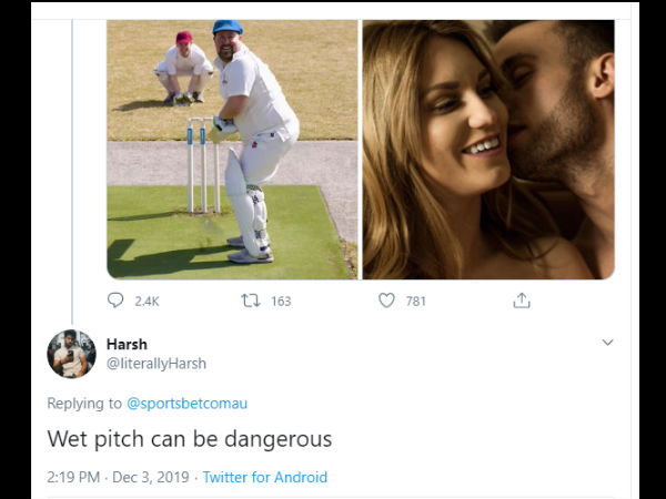 ಒದ್ದೆ ಪಿಚ್ ಅಪಾಯಕಾರಿ