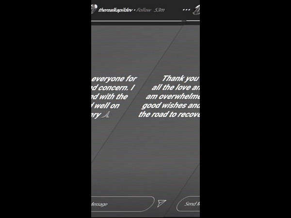 Kapil Dev Delivers Positive News On His Health