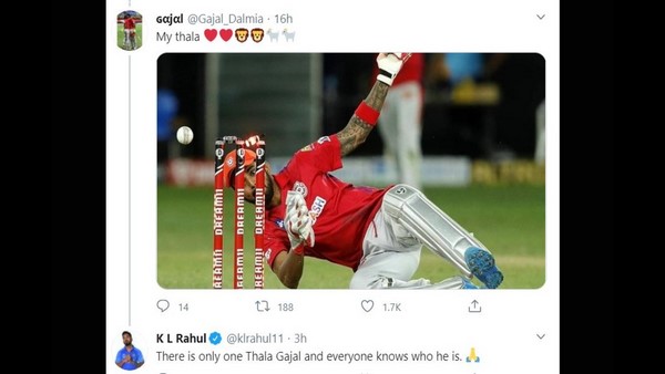 IPL 2020: KL Rahul responds to a fan for comparing him with MS Dhoni 