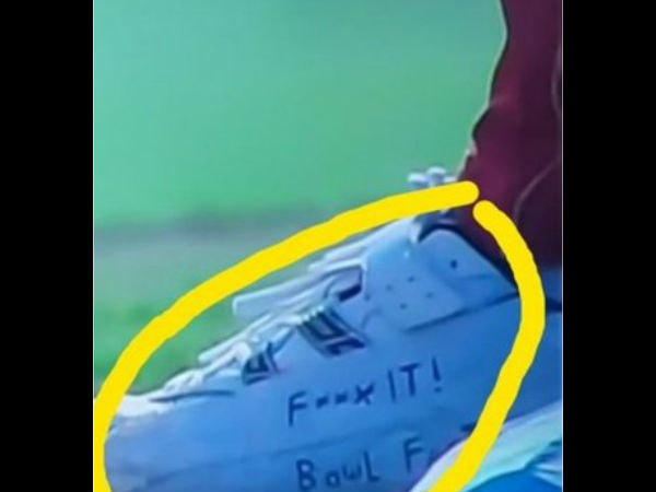 ಶೂನಲ್ಲಿ ಬರೆದಿದ್ದೇನು? 