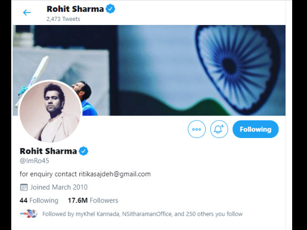 Rohit Sharma removes India Cricketer from his social media bio 