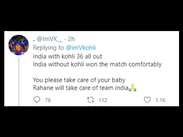 ವಿರಾಟ್ ಕಾಲೆಳೆದ ನೆಟ್ಟಿಗ