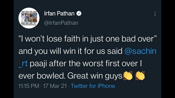 Road Safety Series : Irfan Pathan unveils how Sachin Encourage me when i bowled Expensive over 