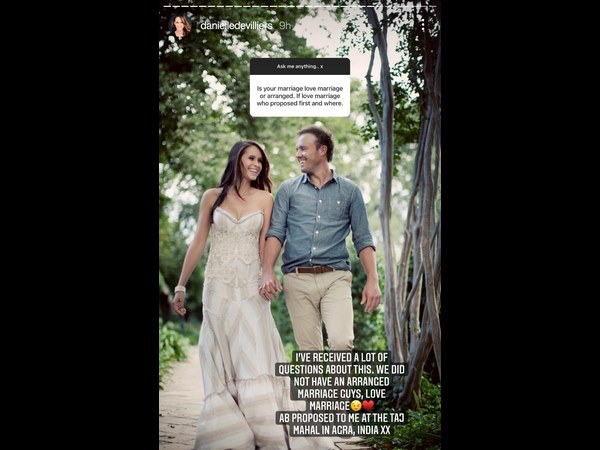 Danielle Devilliers revealed the place where AB de Villiers proposed her 