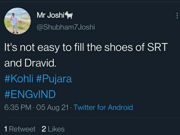 ಸಚಿನ್ ಮತ್ತು ದ್ರಾವಿಡ್ ಜಾಗ ತುಂಬುವುದು ಸುಲಭದ ಮಾತಲ್ಲ 