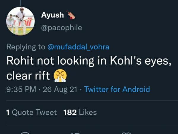 ಕೊಹ್ಲಿ ಮುಖವನ್ನೂ ಸಹ ರೋಹಿತ್ ಶರ್ಮಾ ನೋಡಲಿಲ್ಲ 