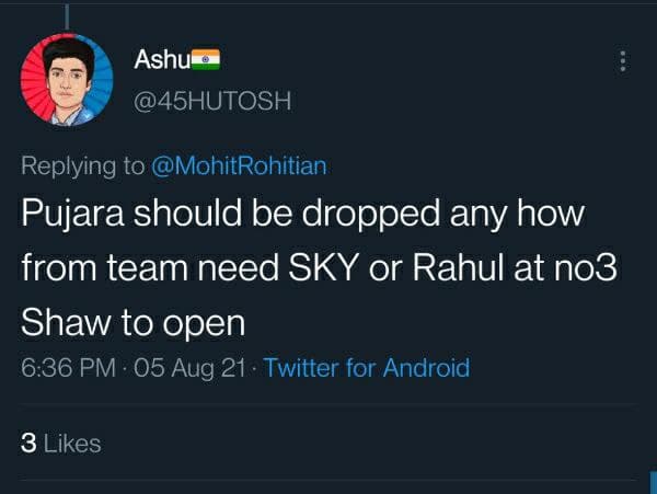 ಪೂಜಾರ ಜಾಗಕ್ಕೆ ಸೂರ್ಯಕುಮಾರ್ ಯಾದವ್ ಸೂಕ್ತ 