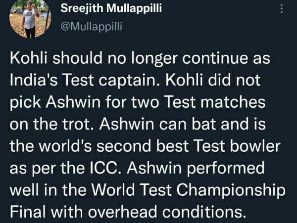 ಕೊಹ್ಲಿ ಶೀಘ್ರದಲ್ಲೇ ನಾಯಕತ್ವ ಕಳೆದುಕೊಳ್ಳುತ್ತಾರೆ 