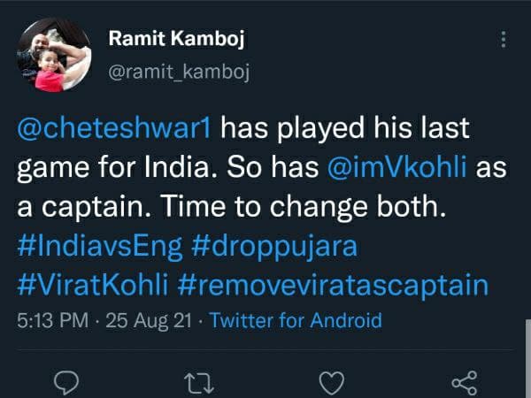 ಚೇತೇಶ್ವರ್ ಪೂಜಾರ ಮತ್ತು ವಿರಾಟ್ ಕೊಹ್ಲಿಯನ್ನು ತಂಡದಿಂದ ಕೈಬಿಡುವ ಸಮಯವಿದು!