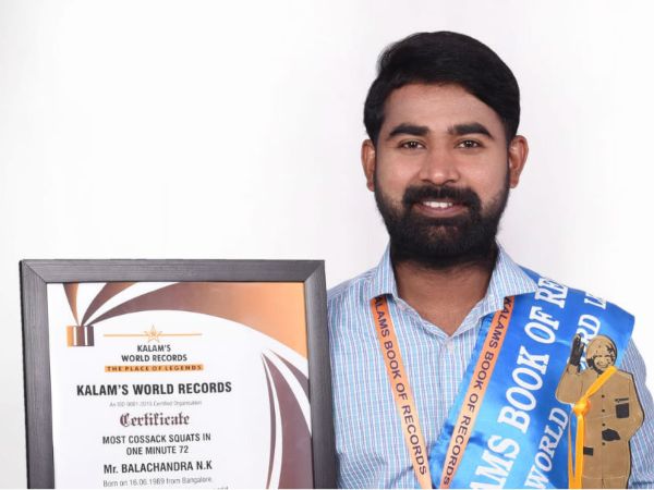 ಬಾಲಚಂದ್ರ ಹೆಸರಿನಲ್ಲಿ ಅನೇಕ ವಿಶ್ವದಾಖಲೆಗಳು