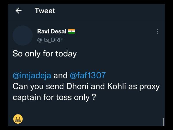 ಧೋನಿ ಮತ್ತು ಕೊಹ್ಲಿಯನ್ನು ಕಳುಹಿಸಿ ಧೋನಿ ಮತ್ತು ಕೊಹ್ಲಿಯನ್ನು ಕಳುಹಿಸಿ