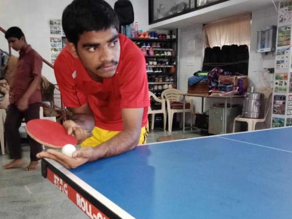  Nammura Pratibhe: Sandesh Harikantra of Kumata Who Was Entered The Special Olympics In Table Tennis