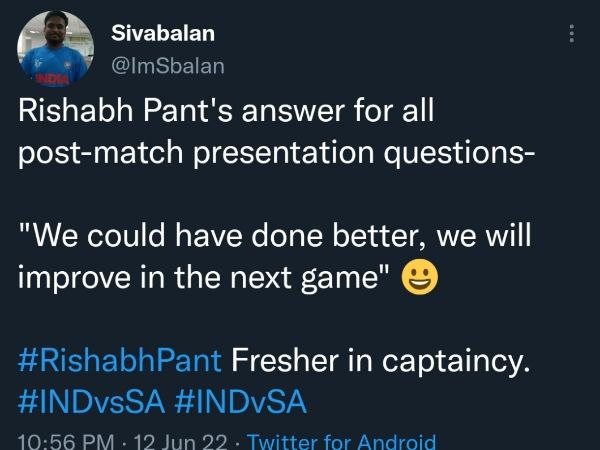 ಪ್ರತಿ ಸೋಲಿನ ನಂತರವೂ ಒಂದೇ ಉತ್ತರ 