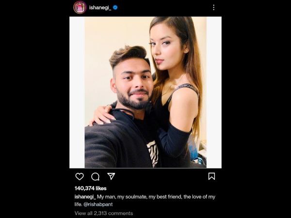 ರಿಷಭ್ ಪಂತ್ ಪ್ರೇಯಸಿ ಇಶಾ ನೀಗಿ 