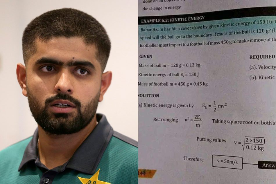 Babar Azam Cover Drive Question Viral In Pakistans Physics Book Babar Azam Cover Drive Question Viral In Pakistans Physics Book