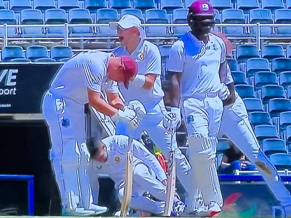 SA vs WI 2nd Test: Keshav Maharaj Left On Stretcher After Injured During Wicket Celebration