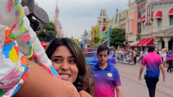 Team India Captain Rohit Sharma Enjoying With Family At Disneyland