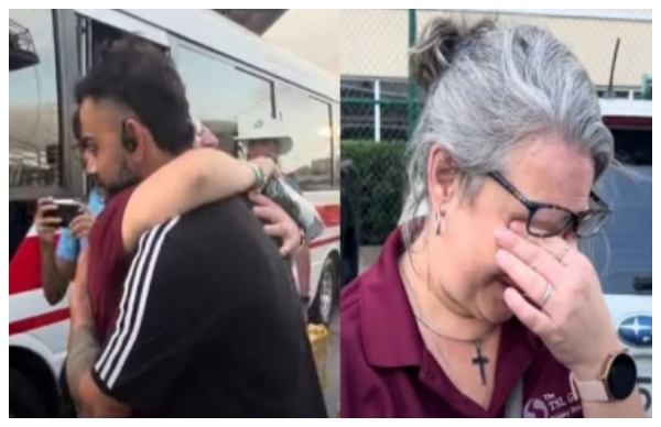 Joshua Da Silva mother met virat kohli and hugged him said he is like my son with happy tear