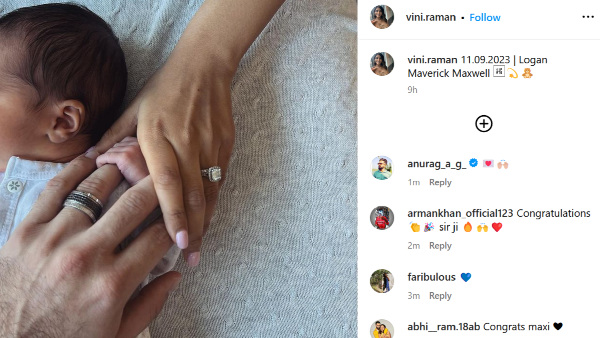 Australia All-rounder Glenn Maxwell wife Vini Raman Blessed with Baby Boy; Name is Also Revealed 