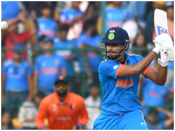 World cup 2023, Ind vs Ned: Shreyas Iyer hit century against netherlands at Chinnaswamy