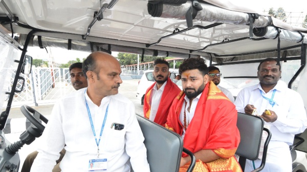 Rishabh Pant and Axar Patels Spiritual Visit to Tirupati Lord Balaji Temple in Andhra Pradesh