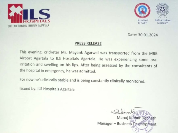 Mayank Agarwal Health Update: He Mistakenly Consumes Hazardous Chemical, Thinking its water