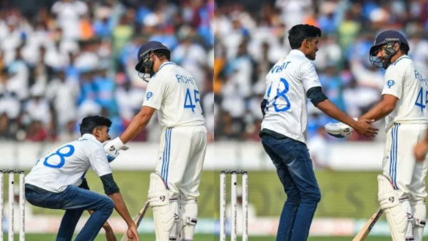 IND vs ENG: Virat Kohli Fan Touches Rohit Sharmas Feet During 1st Test Match Against England