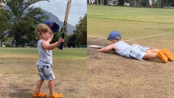  little boy who bats like RCBs Maxwell, ABD: Video goes viral 
