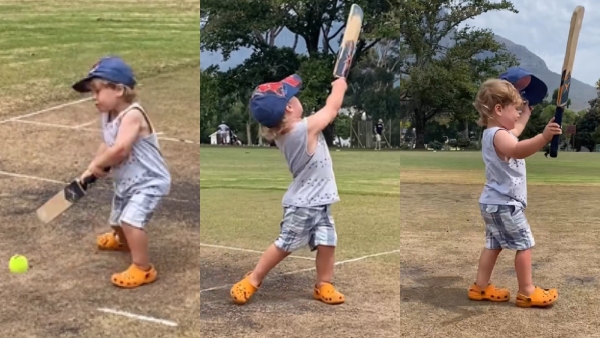  little boy who bats like RCBs Maxwell, ABD: Video goes viral 