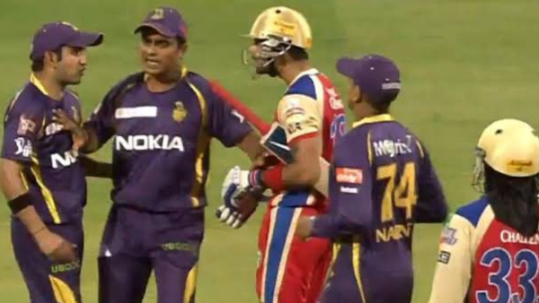RCB vs KKR IPL 2024 Gautam Gambhir and Virat Kohli Hug Ending Any Talk of Rivalry