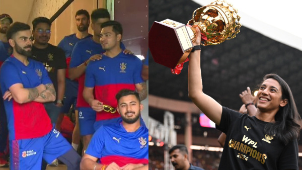 RCB Men s Team Presents Guard of Honour to Smriti Mandhana for WPL 2024 Trophy Victory