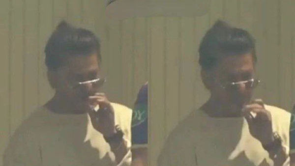 Bollywood Actor Shah Rukh Khan Clicked Smoking During KKR Vs SRH Match