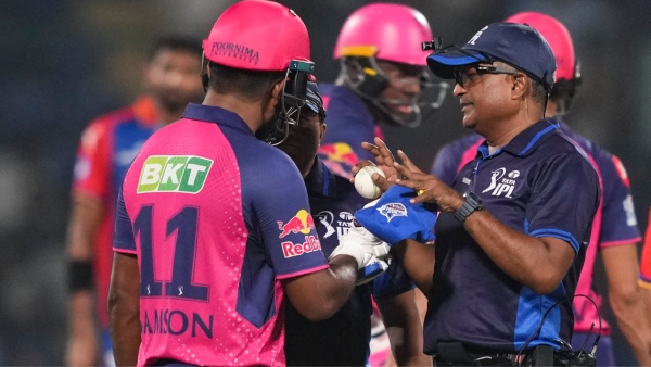 DC vs RR Sanju Samson Controversial Out Rajasthan Royals Skipper Fined 30 per cent of Match Fees