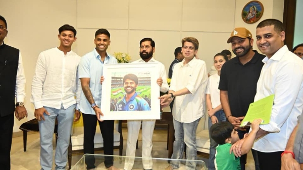 CM Eknath Shinde honored four T20 World Cup winners from Maharashtra
