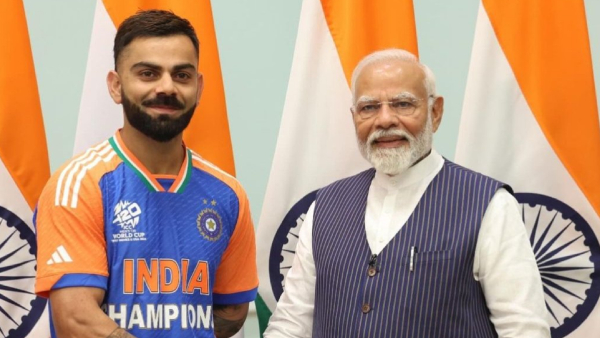 Virat Kohli celebrates T20 World Cup victory with his family