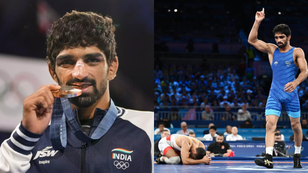 Grand welcome to Aman Sehrawat who returned to India
